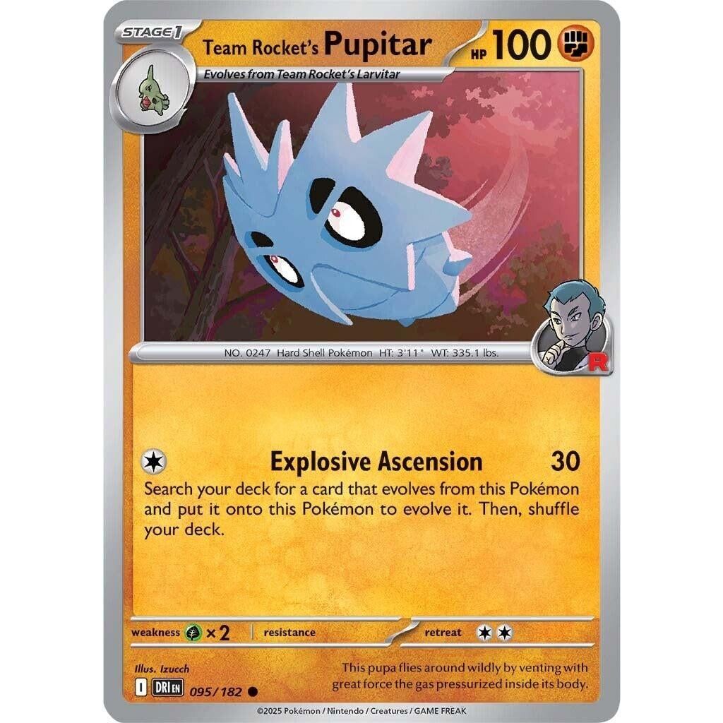 Image for Team Rocket's Pupitar (095/182) (DRI) - Pokemon