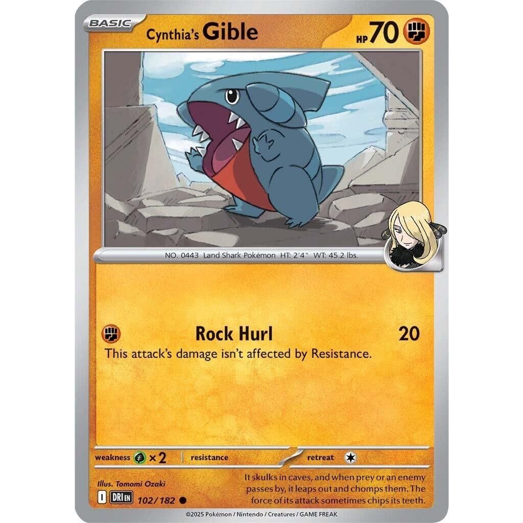Image for Cynthia's Gible (102/182) (DRI) - Pokemon
