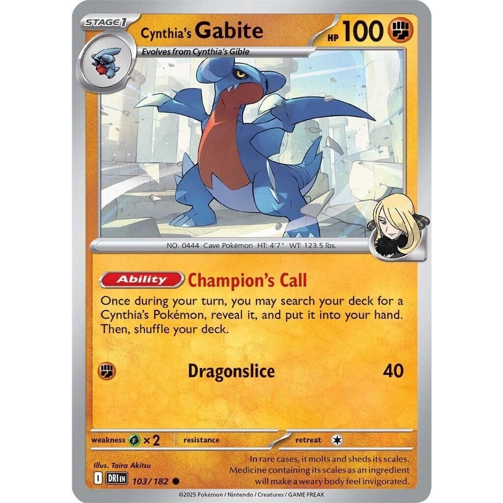 Image for Cynthia's Gabite (103/182) (DRI) - Pokemon