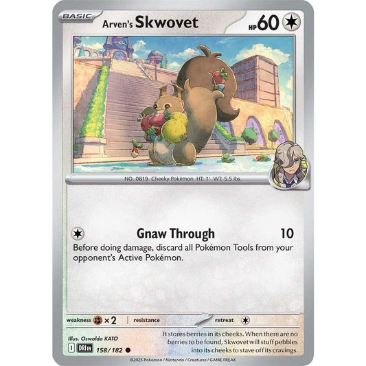 Image for Arven's Skwovet (158/182) (DRI) - Pokemon