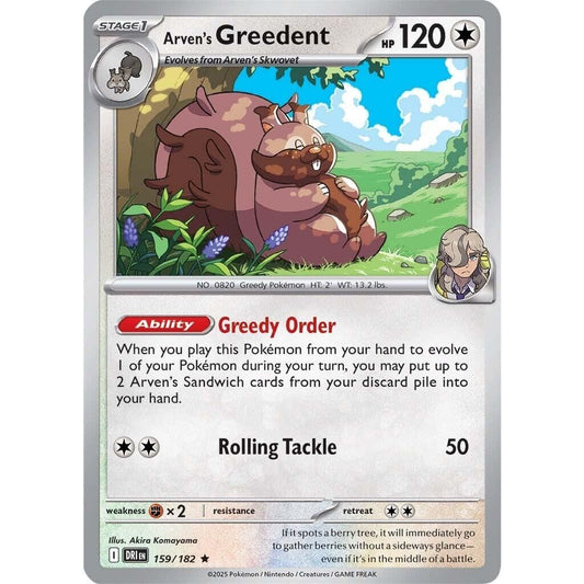 Image for Arven's Greedent (159/182) (DRI) - Pokemon