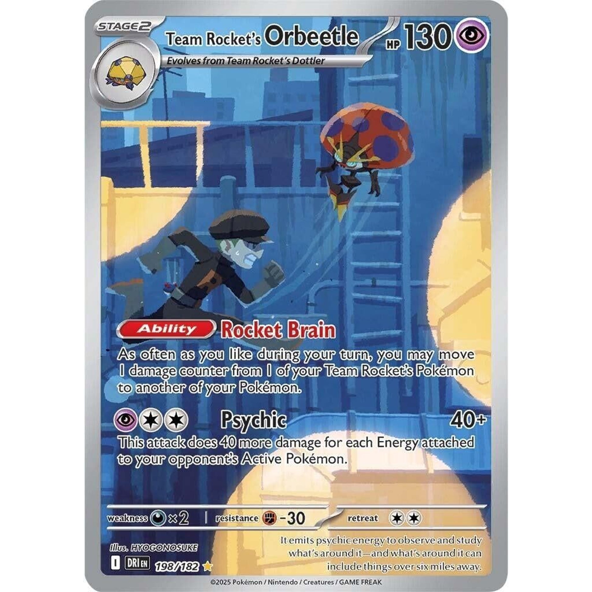 Image for Team Rocket's Orbeetle (198/182) (DRI) - Pokemon