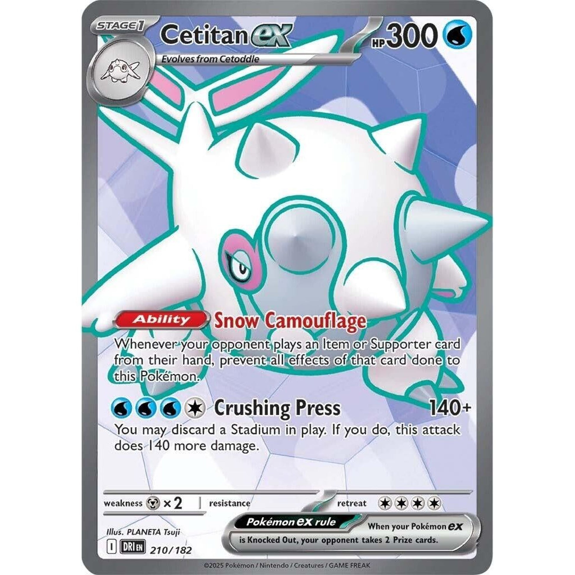 Image for Cetitan ex (210/182) (DRI) - Pokemon