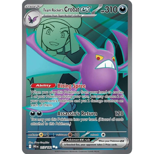 Image for Team Rocket's Crobat ex (217/182) (DRI) - Pokemon