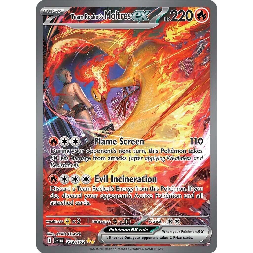 Image for Team Rocket's Moltres ex (229/182) (DRI) - Pokemon