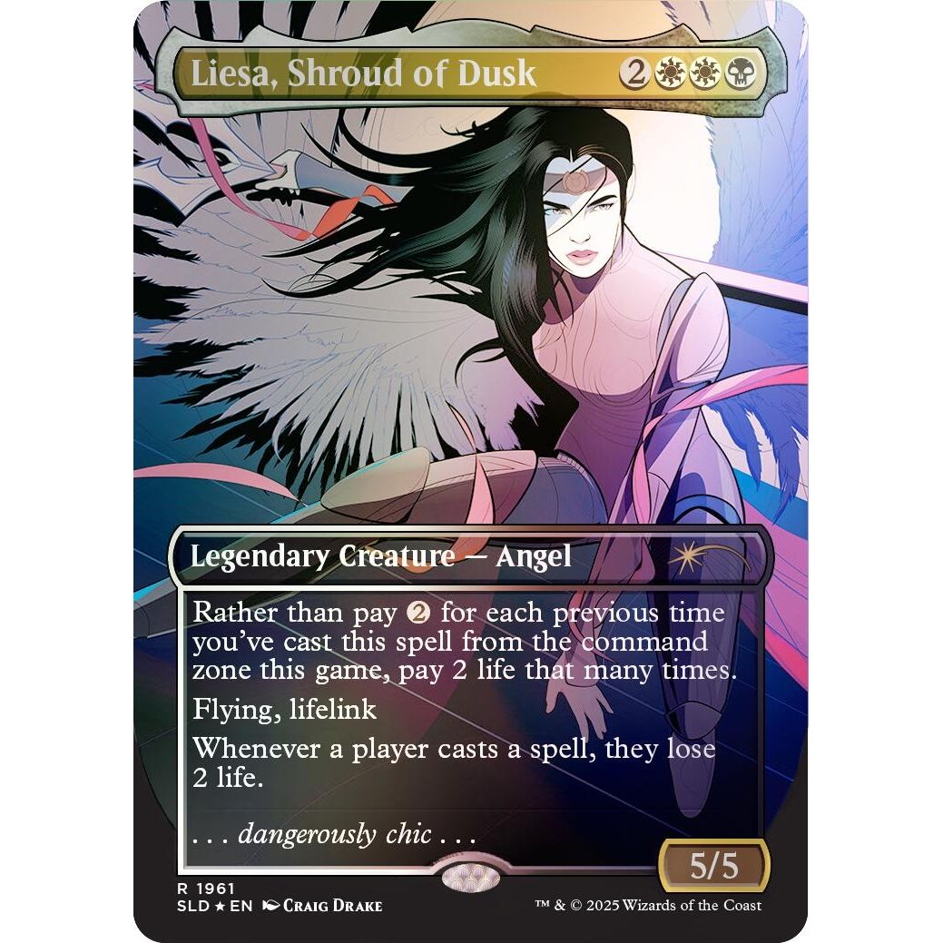 Image for Liesa, Shroud of Dusk (Rainbow Foil) (1961) (SLD) - Magic: The Gathering