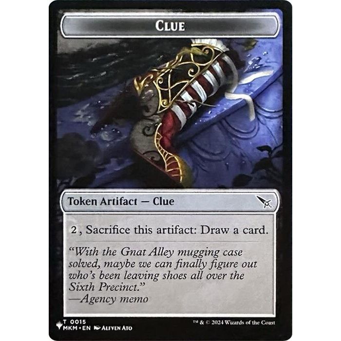 Image for Clue // Copy Double-Sided Token (15 // 1) (LIST) - Magic: The Gathering