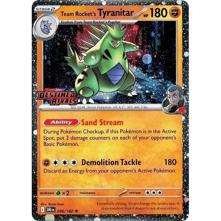 Image for Team Rocket's Tyranitar (Prerelease) (096/182) (DRI) - Pokemon