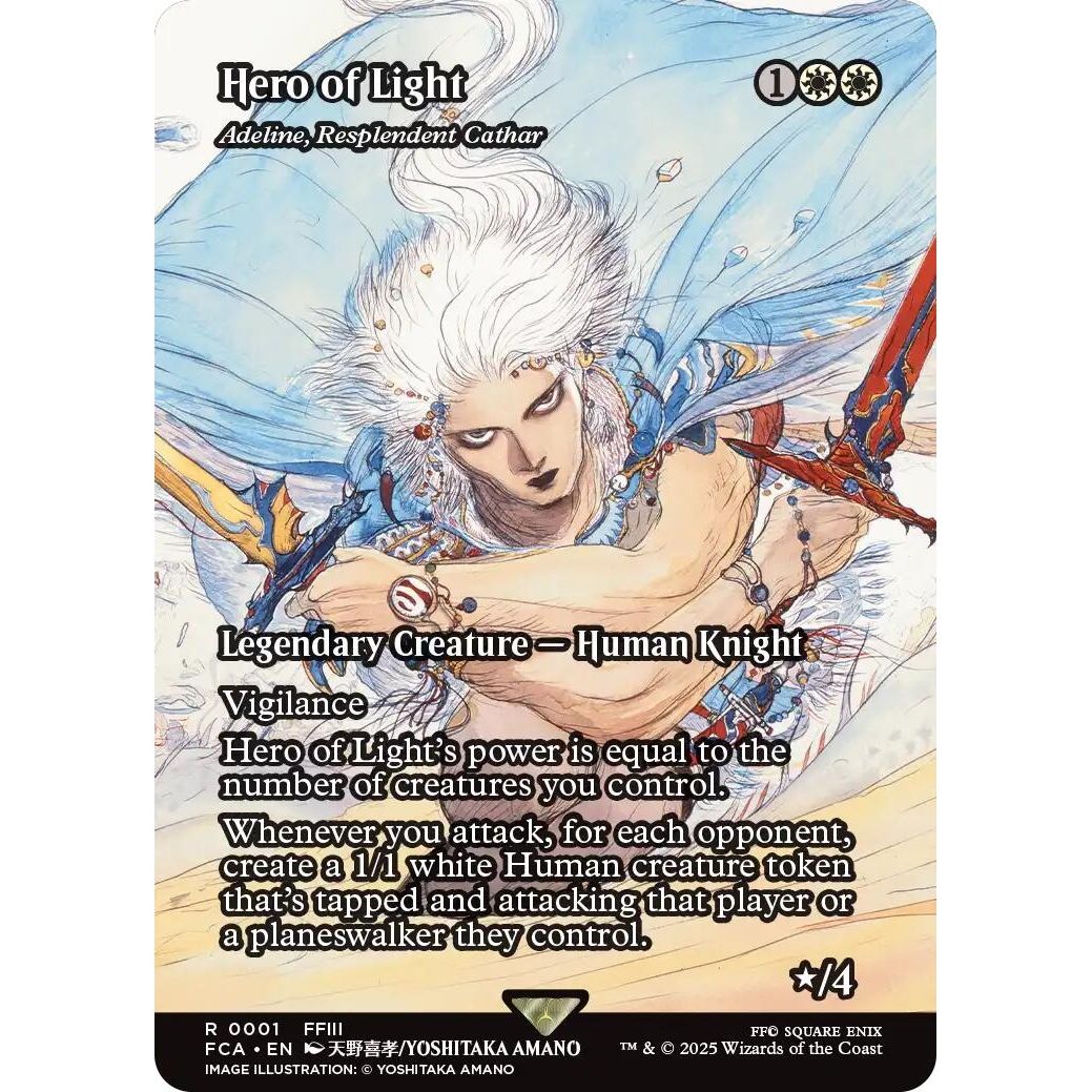 Image for Hero of Light - Adeline, Resplendent Cathar (Showcase) (1) (FCA) - Magic: The Gathering