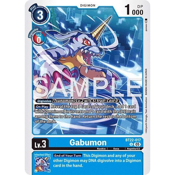 Image for Gabumon (BT22-017 U) (BT22) - Digimon Card Game
