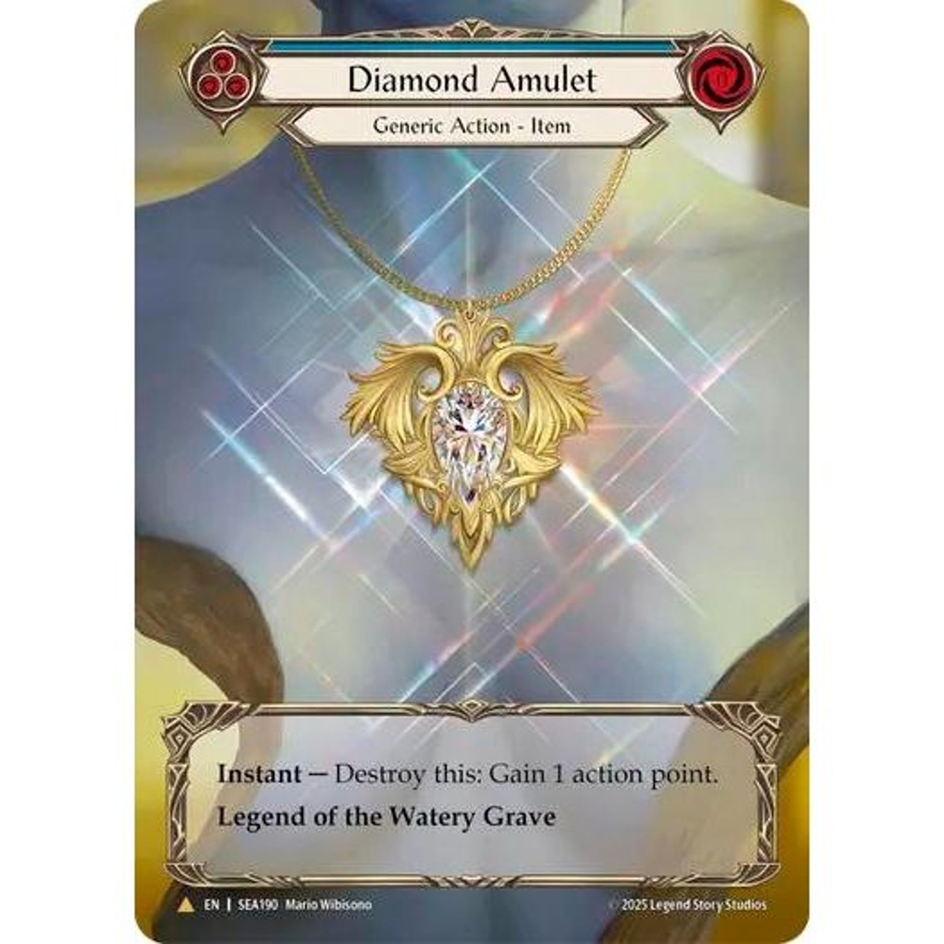 Image for Diamond Amulet (Treasure) (SEA190) - Flesh and Blood TCG