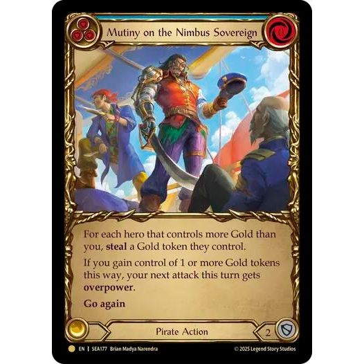 Image for Mutiny on the Nimbus Sovereign (Treasure) (SEA177) - Flesh and Blood TCG