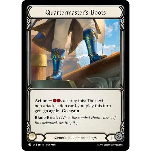 Image for Quartermaster's Boots (Treasure) (SEA185) - Flesh and Blood TCG