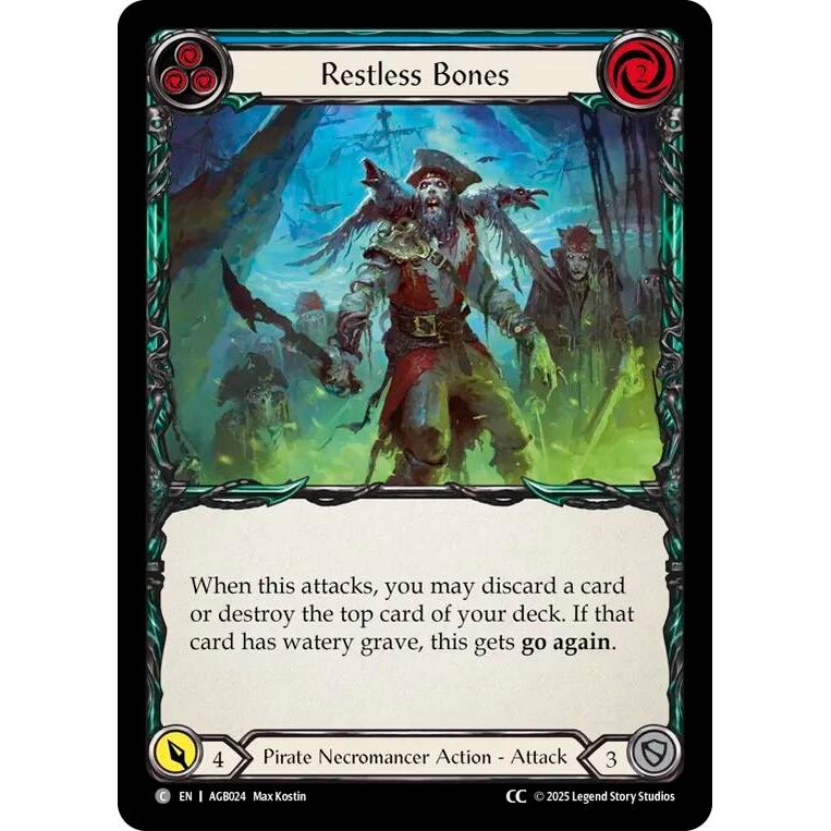 Image for Restless Bones (Blue) (CC Tag) (AGB024) - Flesh and Blood TCG