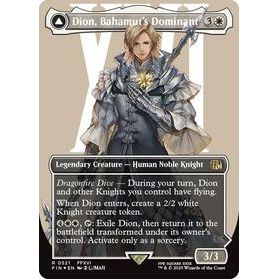 Dion, Bahamut's Dominant (Borderless) (Surge Foil) - Final Fantasy TCG (837)