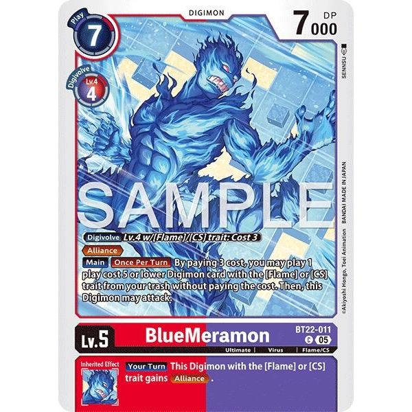 Image for BlueMeramon (BT22-011 C) (BT22) - Digimon Card Game