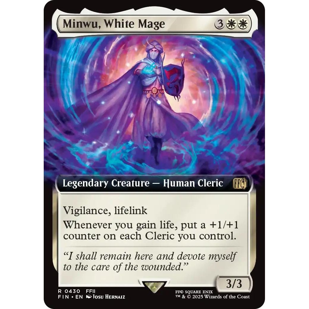 Image for Minwu, White Mage (Extended Art) (430) (FIN) - Magic: The Gathering