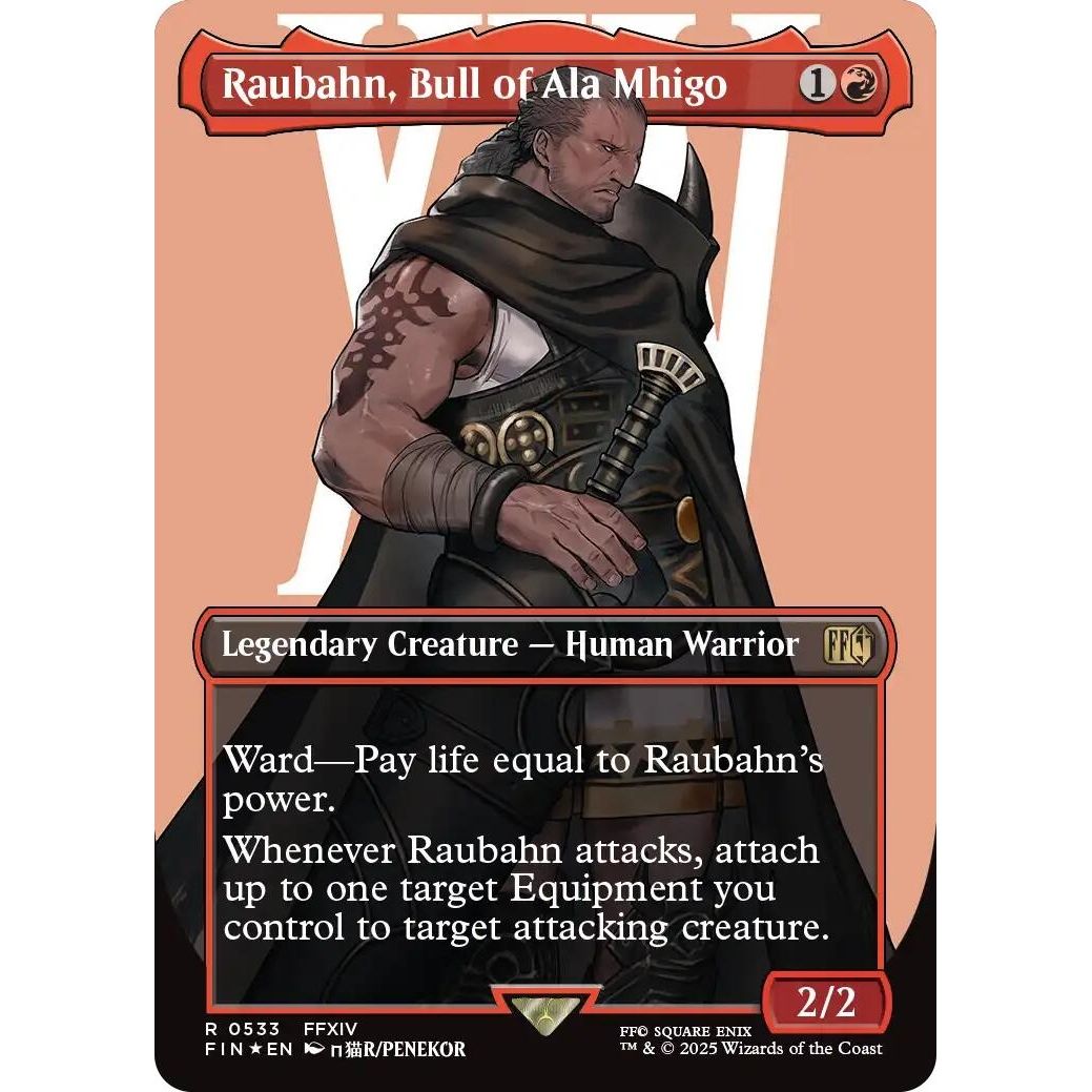 Image for Raubahn, Bull of Ala Mhigo (Borderless) (Surge Foil) (533) (FIN) - Magic: The Gathering