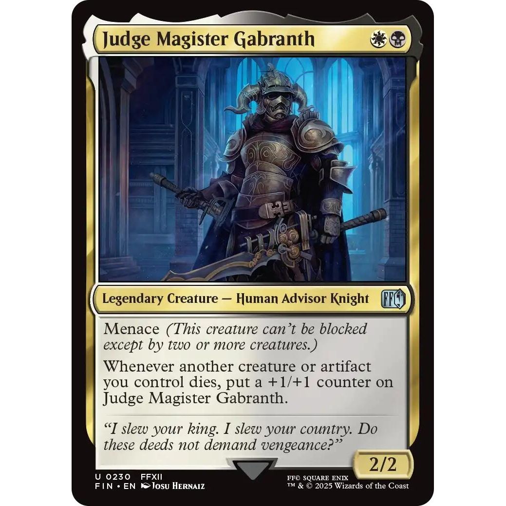 Image for Judge Magister Gabranth (230) (FIN) - Magic: The Gathering