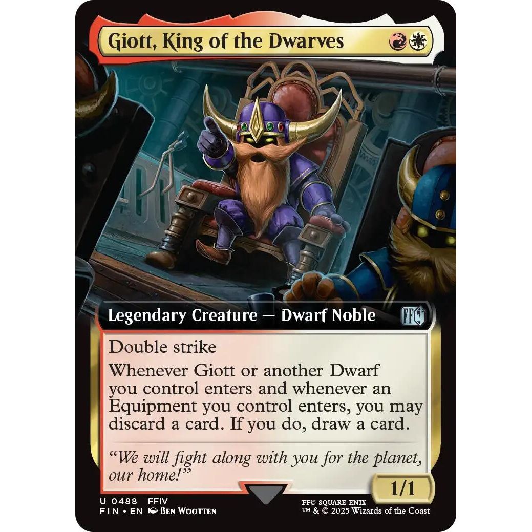 Image for Giott, King of the Dwarves (Extended Art) (488) (FIN) - Magic: The Gathering