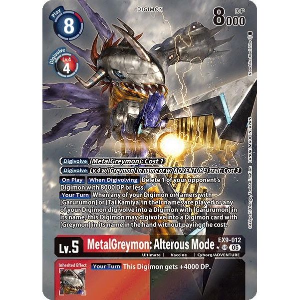 Image for MetalGreymon: Alterous Mode (Alternate Art) (EX9-012 SR) (EX09) - Digimon Card Game