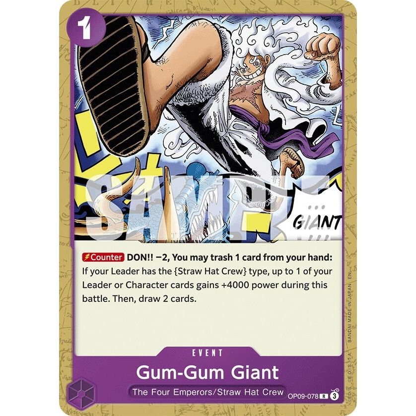Image for Gum-Gum Giant (Reprint) (OP09-078) (ST-26) - One Piece Card Game