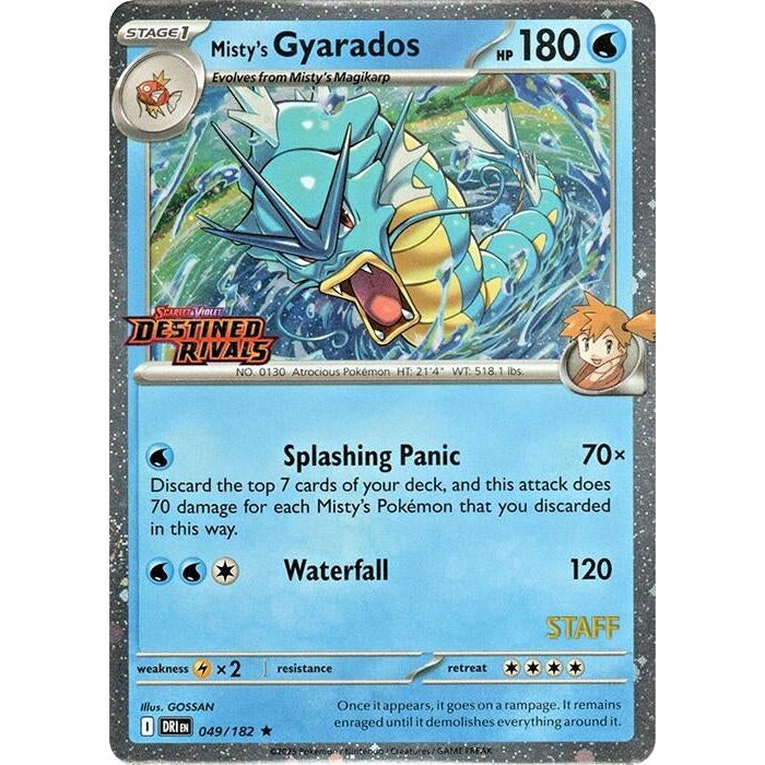 Image for Misty's Gyarados (Prerelease Staff) (049/182) (DRI) - Pokemon