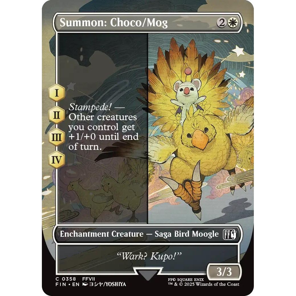 Image for Summon: Choco/Mog (Borderless) (358) (FIN) - Magic: The Gathering