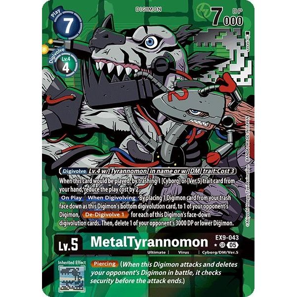 Image for MetalTyrannomon (Alternate Art) (EX9-043 SR) (EX09) - Digimon Card Game