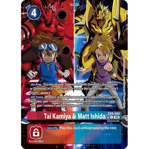 Image for Tai Kamiya & Matt Ishida (Alternate Art) (EX9-066 R) (EX09) - Digimon Card Game