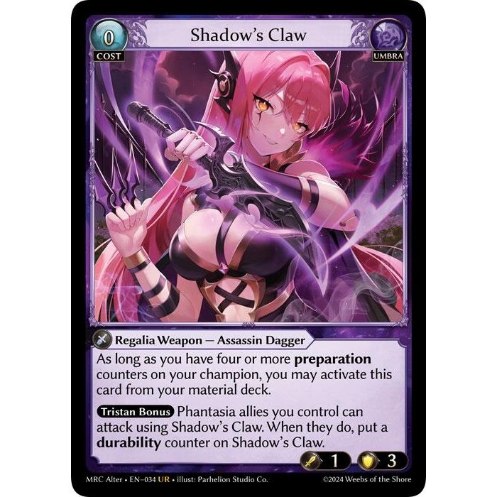 Image for Shadow's Claw (34) (MH Alter) - Grand Archive TCG