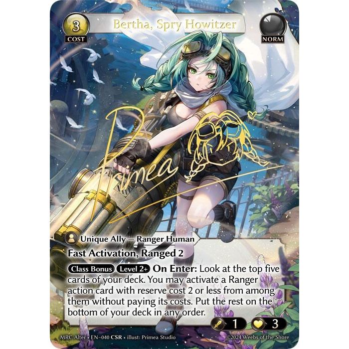 Image for Bertha, Spry Howitzer (40) (MH Alter) - Grand Archive TCG