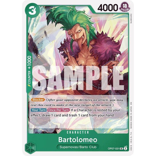 Image for Bartolomeo (Reprint) (OP07-031) (ST-24) - One Piece Card Game