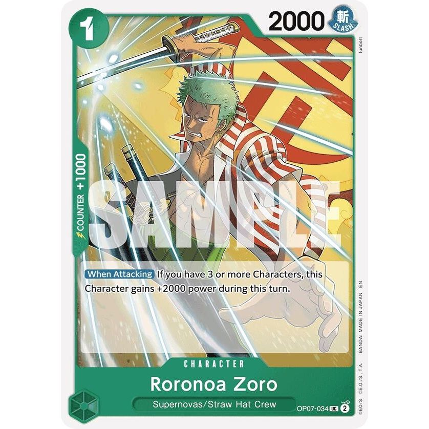 Image for Roronoa Zoro (Reprint) (OP07-034) (ST-24) - One Piece Card Game