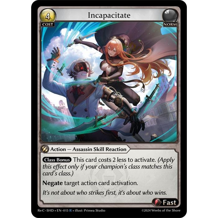 Image for Incapacitate (015) (SHDLTE) - Grand Archive TCG