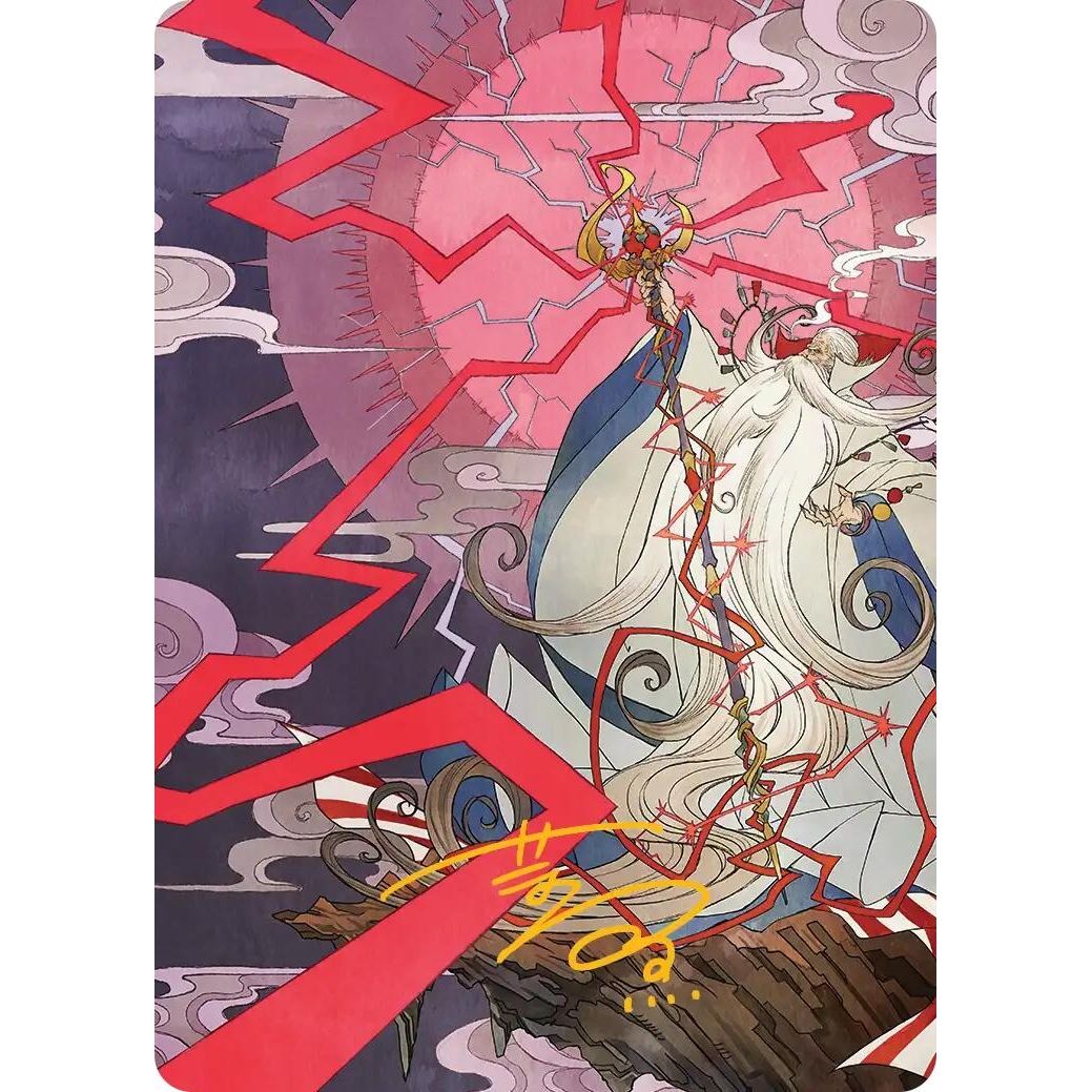 Image for Summon: Esper Ramuh Art Card (Gold-Stamped Signature) (40) (AAFIN) - Magic: The Gathering