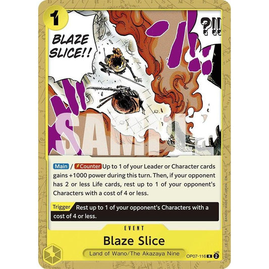 Image for Blaze Slice (Reprint) (OP07-116) (ST-28) - One Piece Card Game