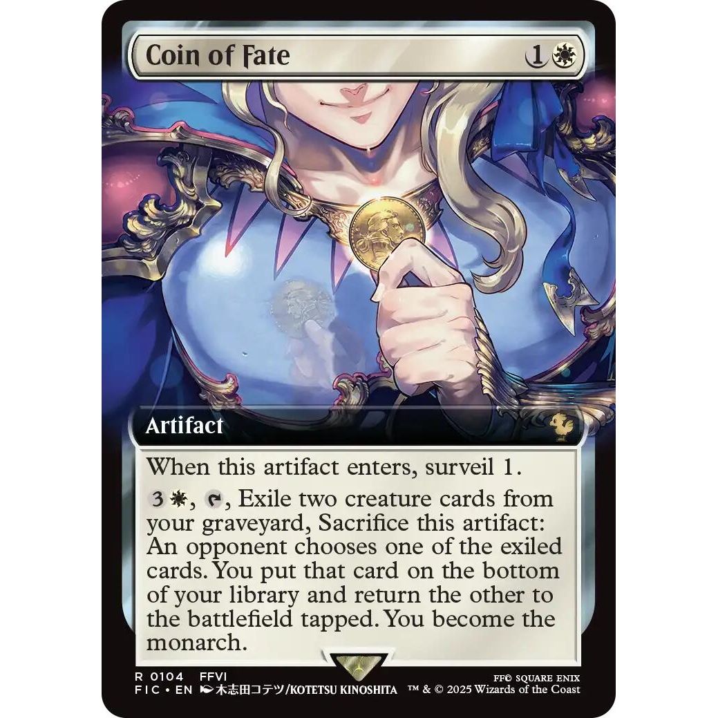 Image for Coin of Fate (Extended Art) (104) (FIC) - Magic: The Gathering