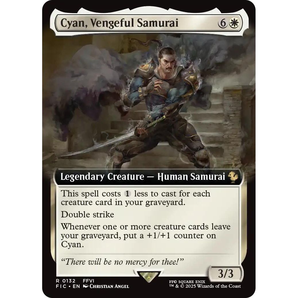 Image for Cyan, Vengeful Samurai (Extended Art) (132) (FIC) - Magic: The Gathering