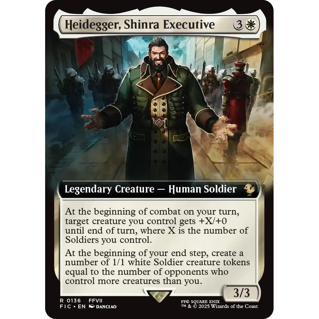 Image for Heidegger, Shinra Executive (Extended Art) (136) (FIC) - Magic: The Gathering