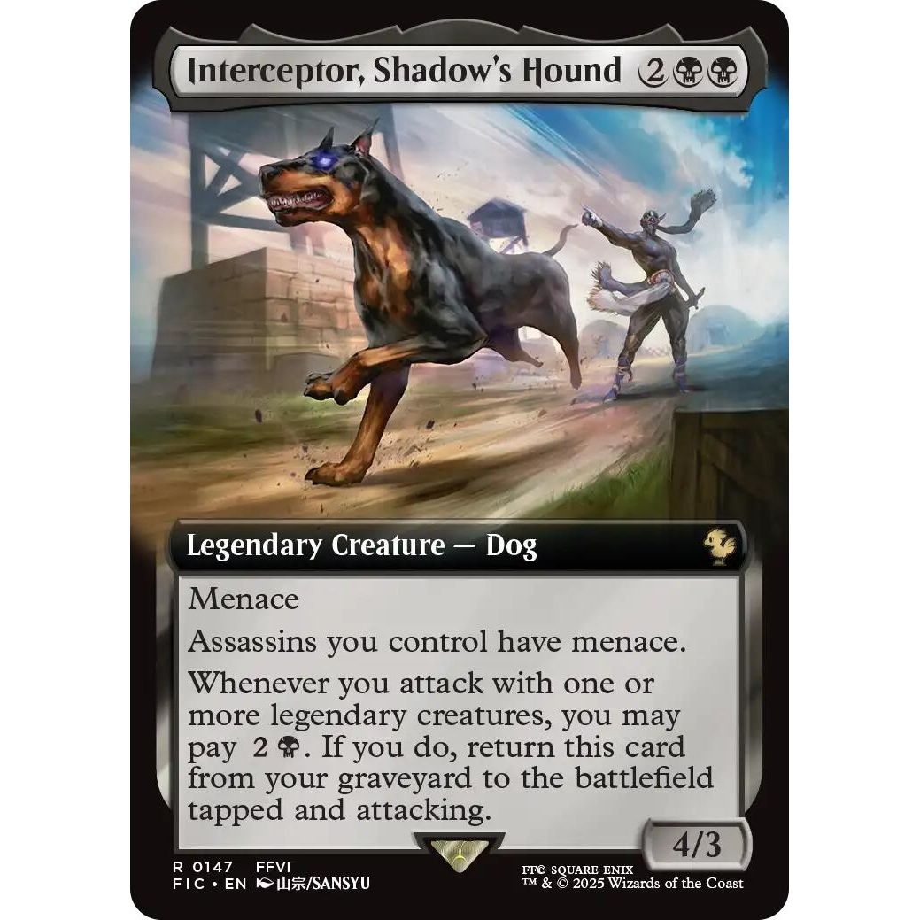 Image for Interceptor, Shadow's Hound (Extended Art) (147) (FIC) - Magic: The Gathering
