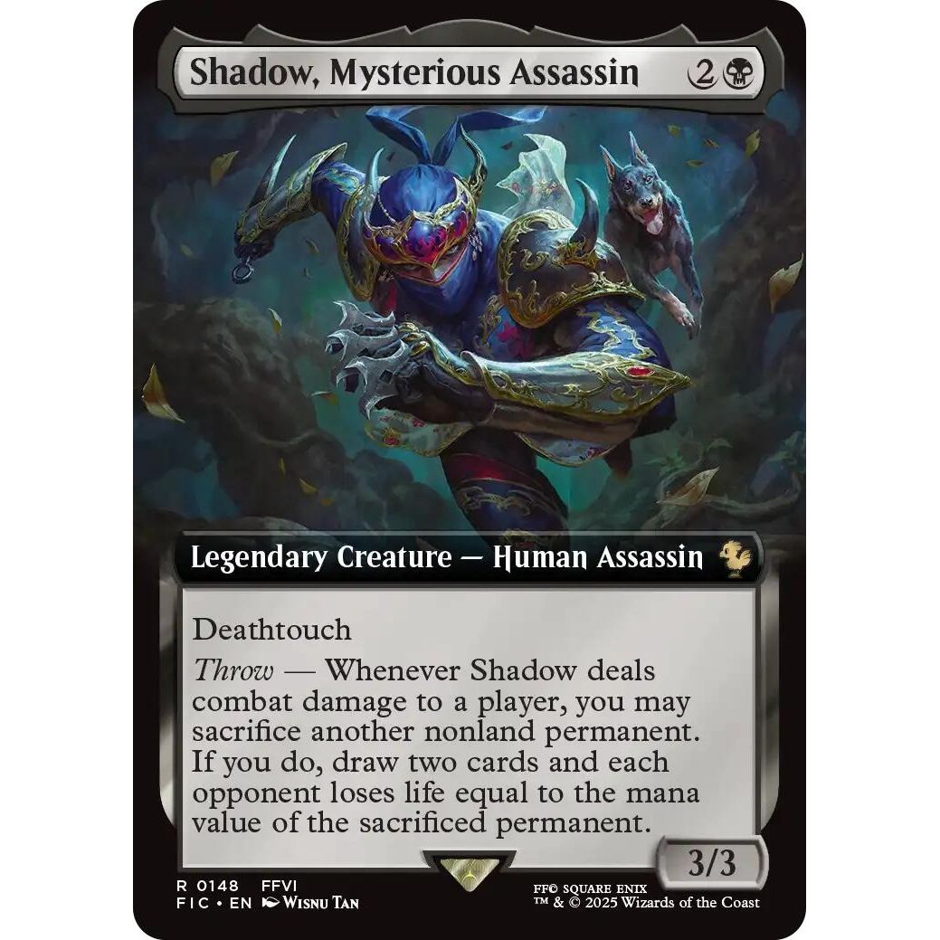 Image for Shadow, Mysterious Assassin (Extended Art) (148) (FIC) - Magic: The Gathering