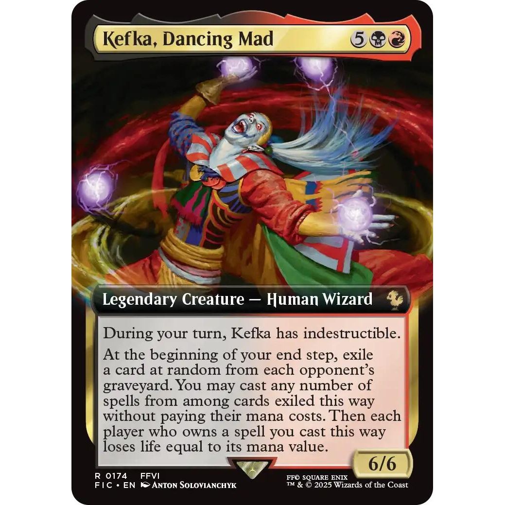 Image for Kefka, Dancing Mad (Extended Art) (174) (FIC) - Magic: The Gathering