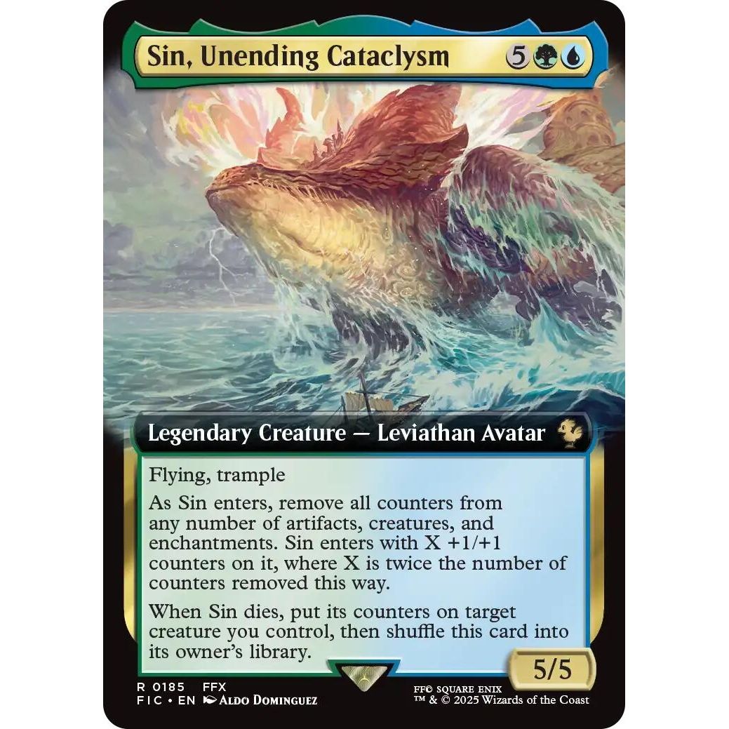 Image for Sin, Unending Cataclysm (Extended Art) (185) (FIC) - Magic: The Gathering