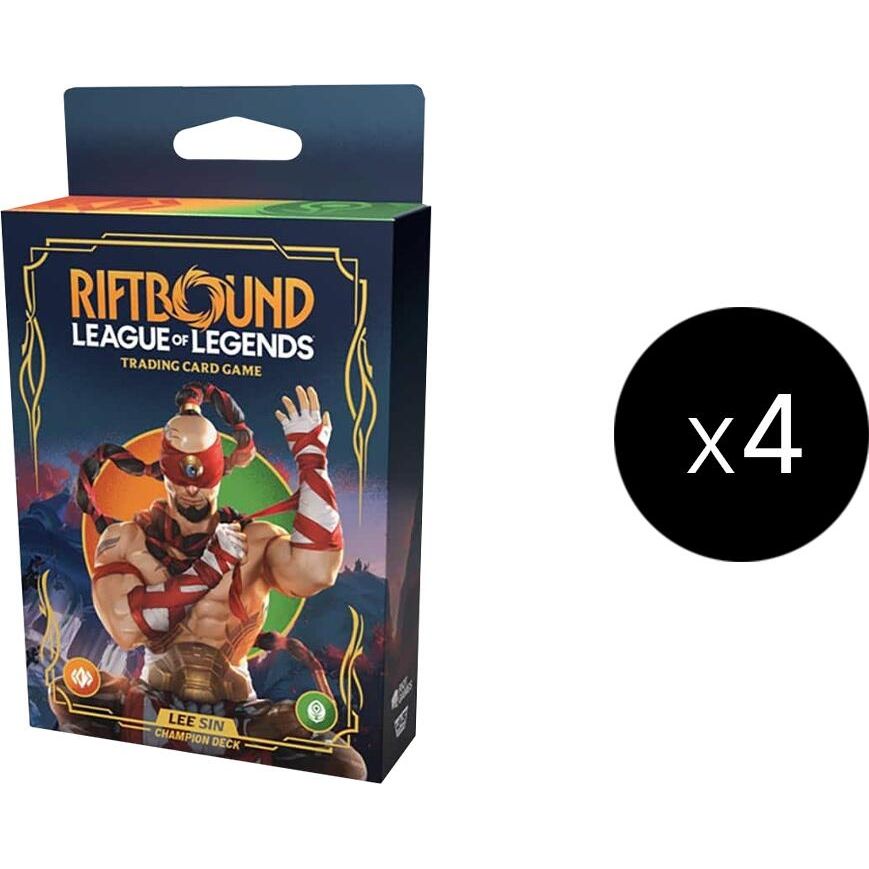 Image for Origins - Champion Deck (Lee Sin) Display - Riftbound: League of Legends Trading Card Game