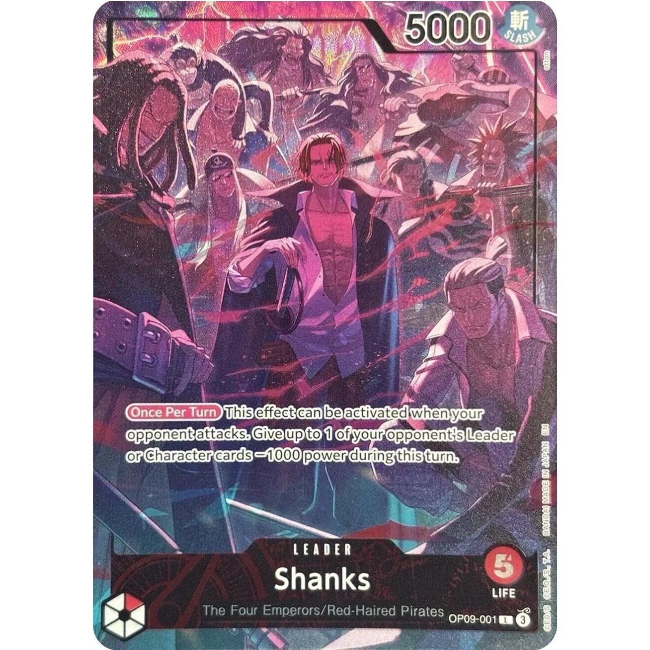 Image for Shanks (English Version 2nd Anniversary Set) (OP09-001) (OP-PR) - One Piece Card Game