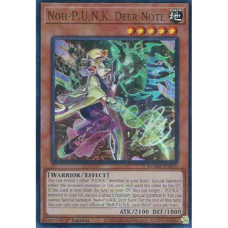 Image for Noh-P.U.N.K. Deer Note (BLMM-EN076) (BLMM) - YuGiOh