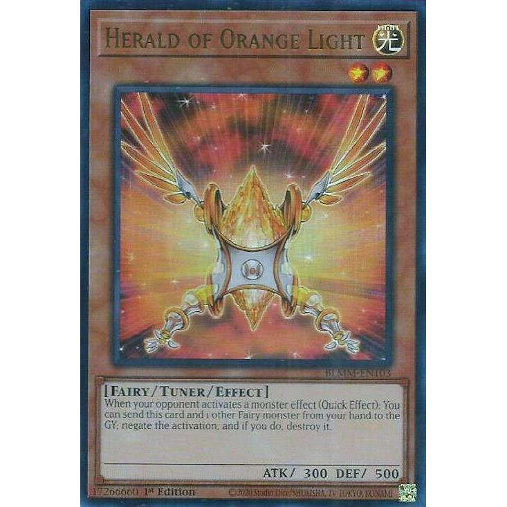 Image for Herald of Orange Light (BLMM-EN103) (BLMM) - YuGiOh