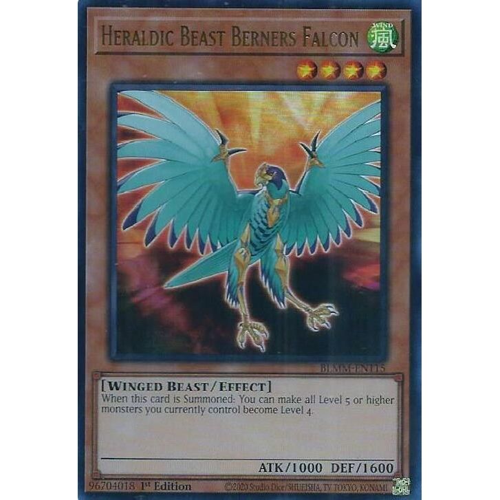 Image for Heraldic Beast Berners Falcon (BLMM-EN115) (BLMM) - YuGiOh