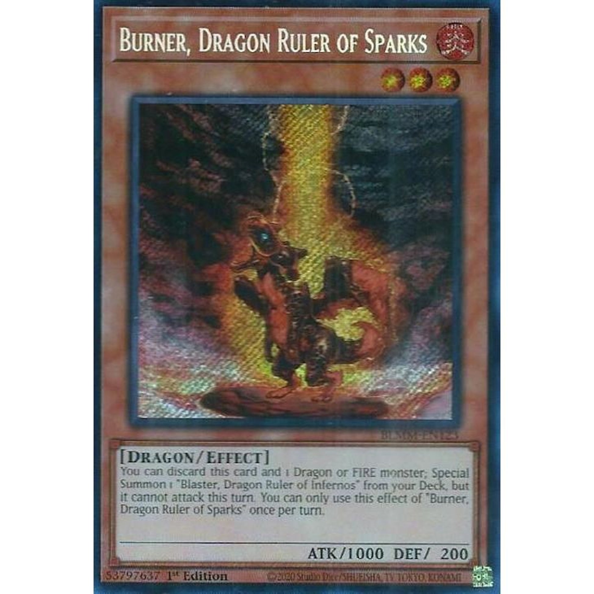 Image for Burner, Dragon Ruler of Sparks (BLMM-EN123) (BLMM) - YuGiOh